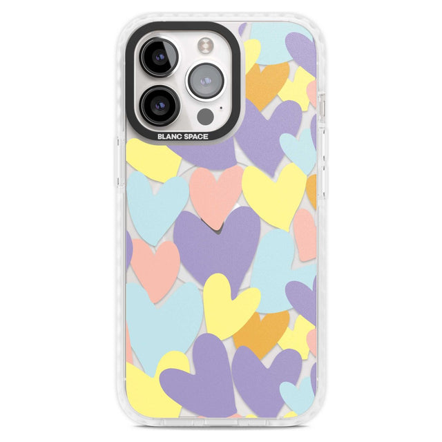 Pastel Hearts Phone Case iPhone 15 Pro Max / Magsafe Impact Case,iPhone 15 Pro / Magsafe Impact Case Blanc Space