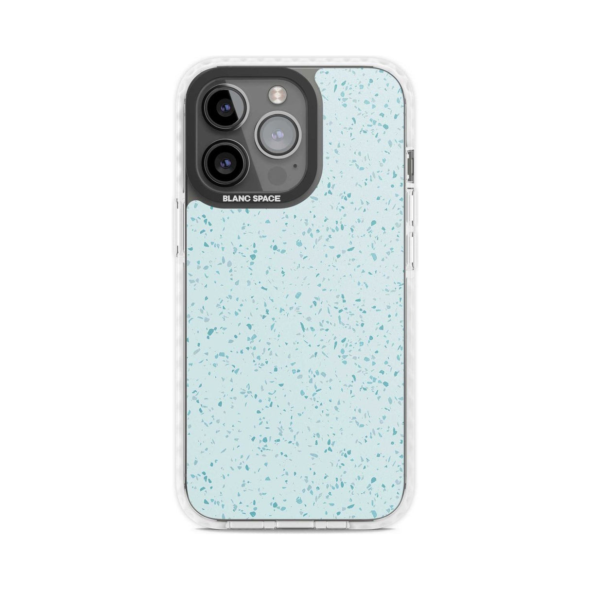 Light Blue Terrazzo Pattern Phone Case iPhone 15 Pro Max / Magsafe Impact Case,iPhone 15 Pro / Magsafe Impact Case Blanc Space