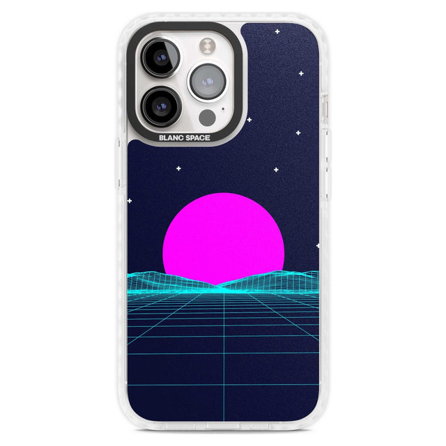 Miami Sunset Vaporwave Phone Case iPhone 15 Pro Max / Magsafe Impact Case,iPhone 15 Pro / Magsafe Impact Case Blanc Space