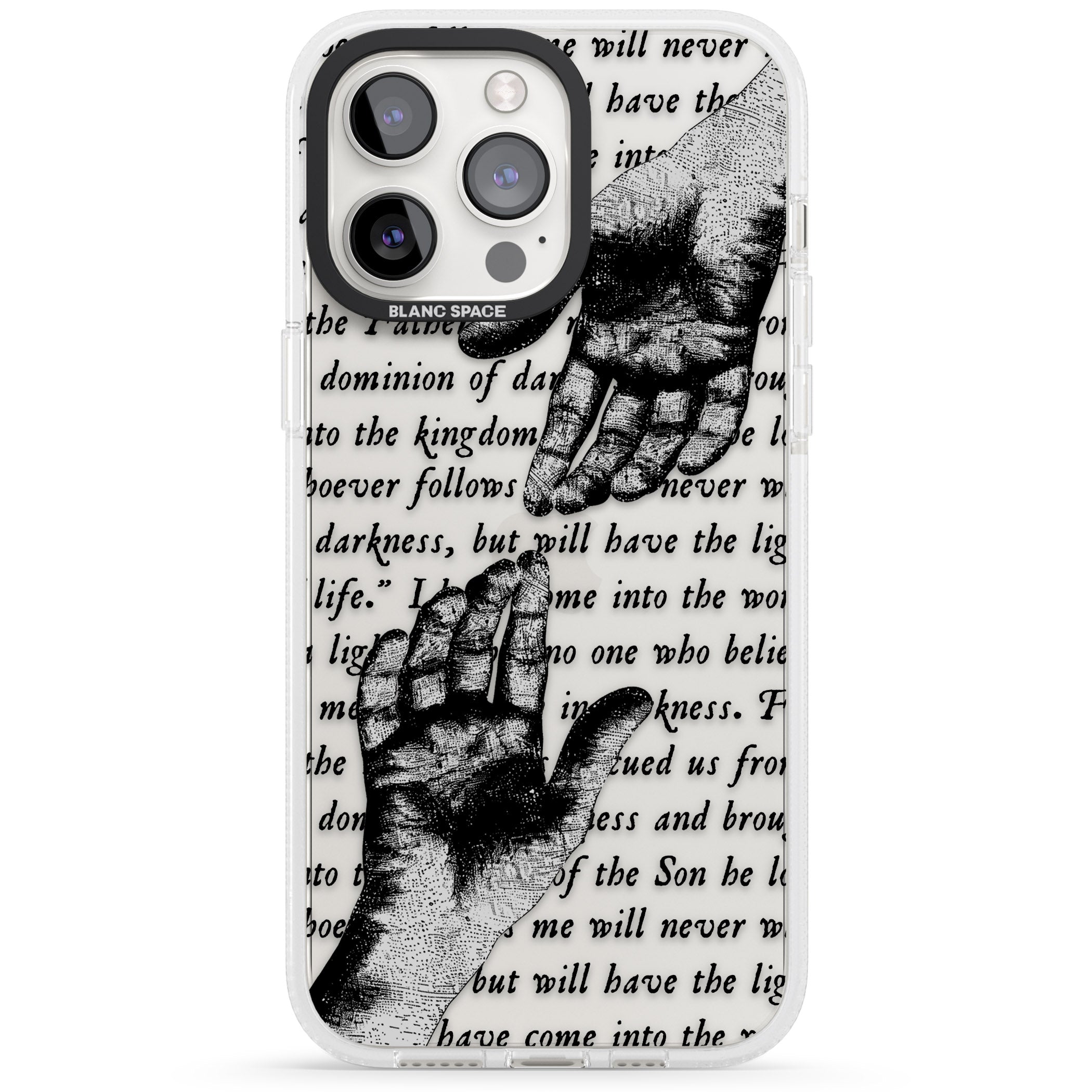 In Touch iPhone 15 Pro Max / 15 Pro / 14 Pro Max / 14 Pro / 13 Pro Clear Case Impact Air - Blanc Space
