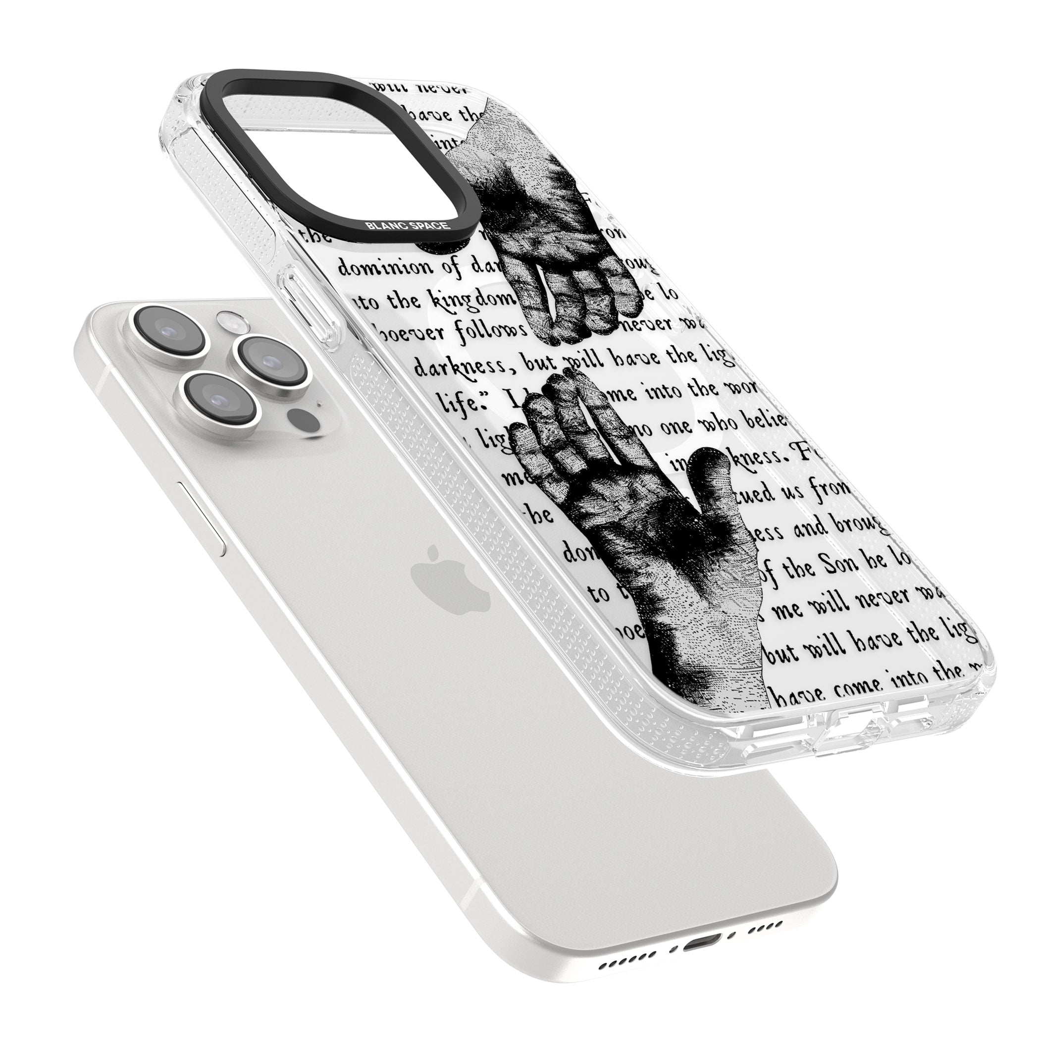 In Touch iPhone 15 Pro Max / 15 Pro / 14 Pro Max / 14 Pro / 13 Pro Clear Case Impact Air - Blanc Space