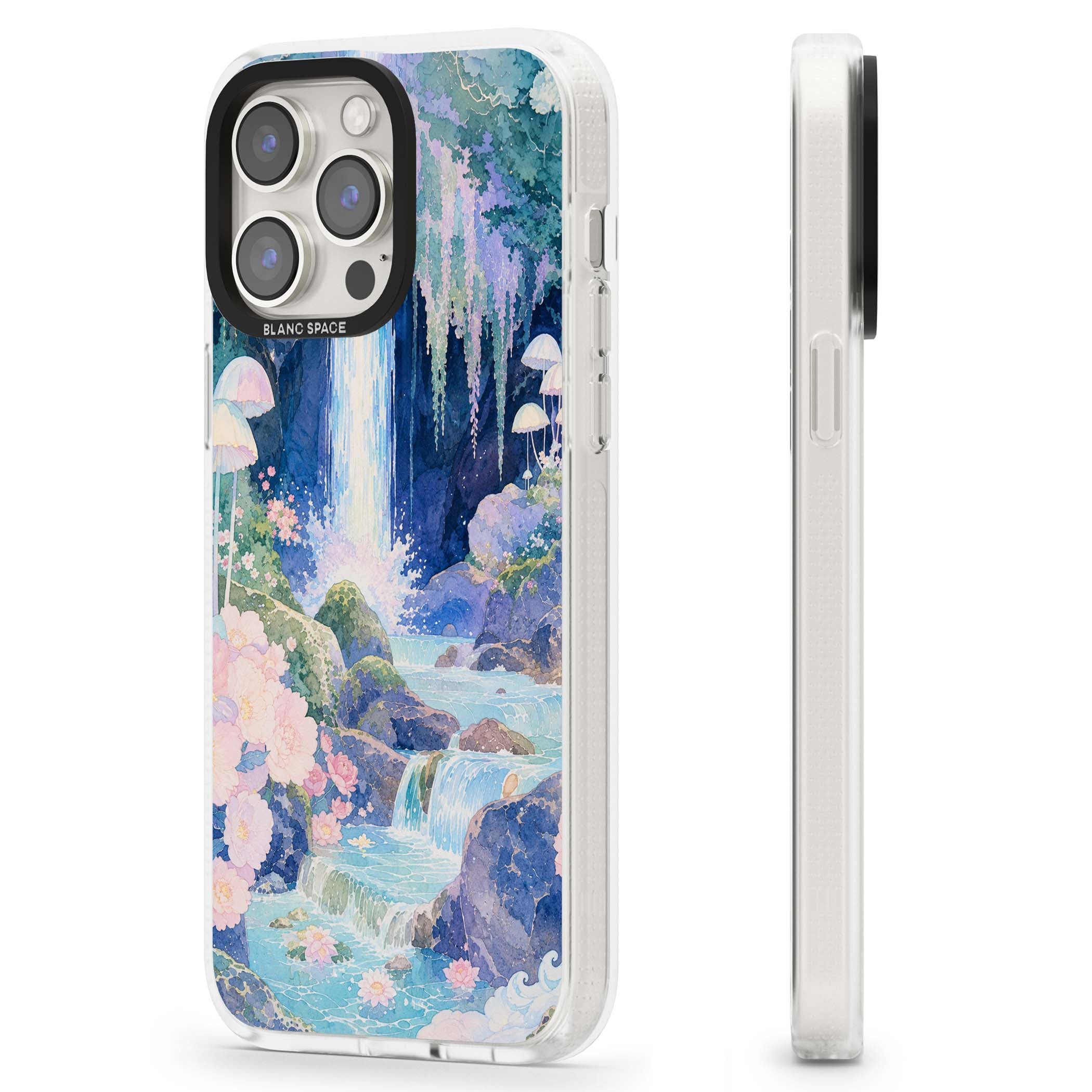 Mystic Waterfall art iPhone case | Clear Case Impact Air case for iPhone 15 Pro, iPhone 15 Pro Max
