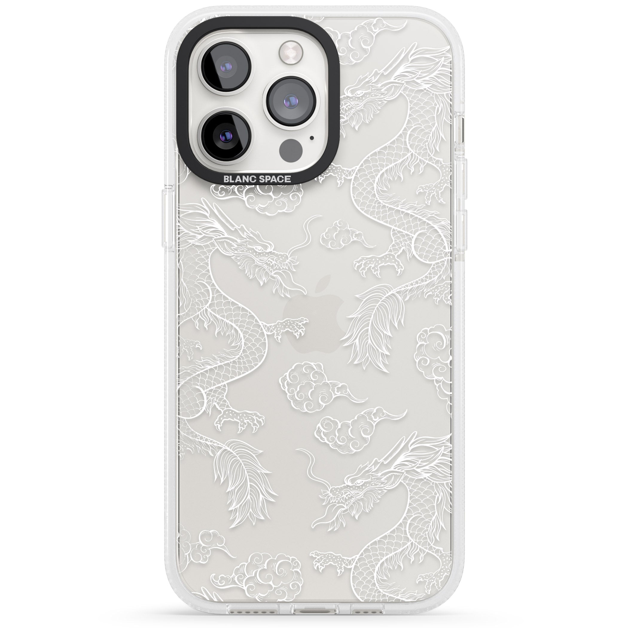 Personalised Name iPhone 15 Pro Max / 15 Pro / 14 Pro Max / 14 Pro / 13 Pro Clear Case Impact Air - Blanc Space