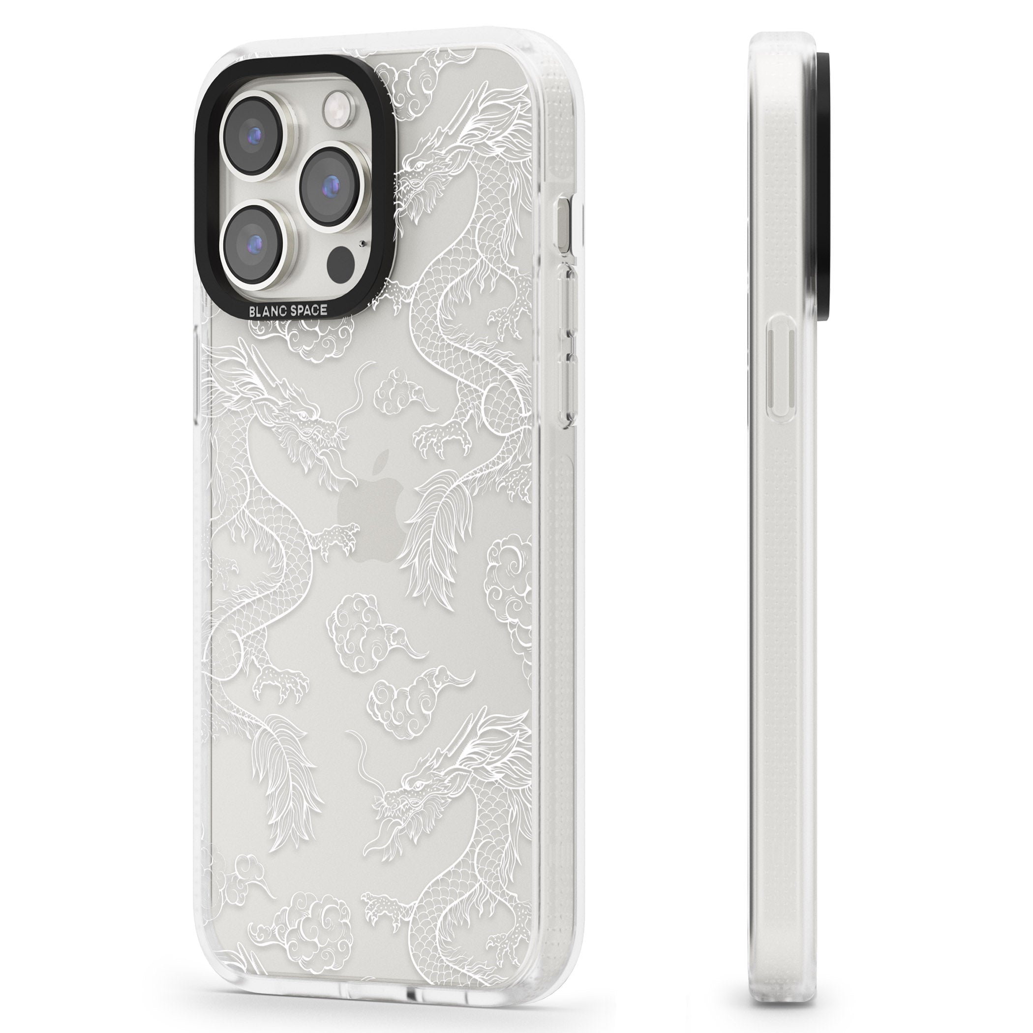 Personalised Name iPhone 15 Pro Max / 15 Pro / 14 Pro Max / 14 Pro / 13 Pro Clear Case Impact Air - Blanc Space