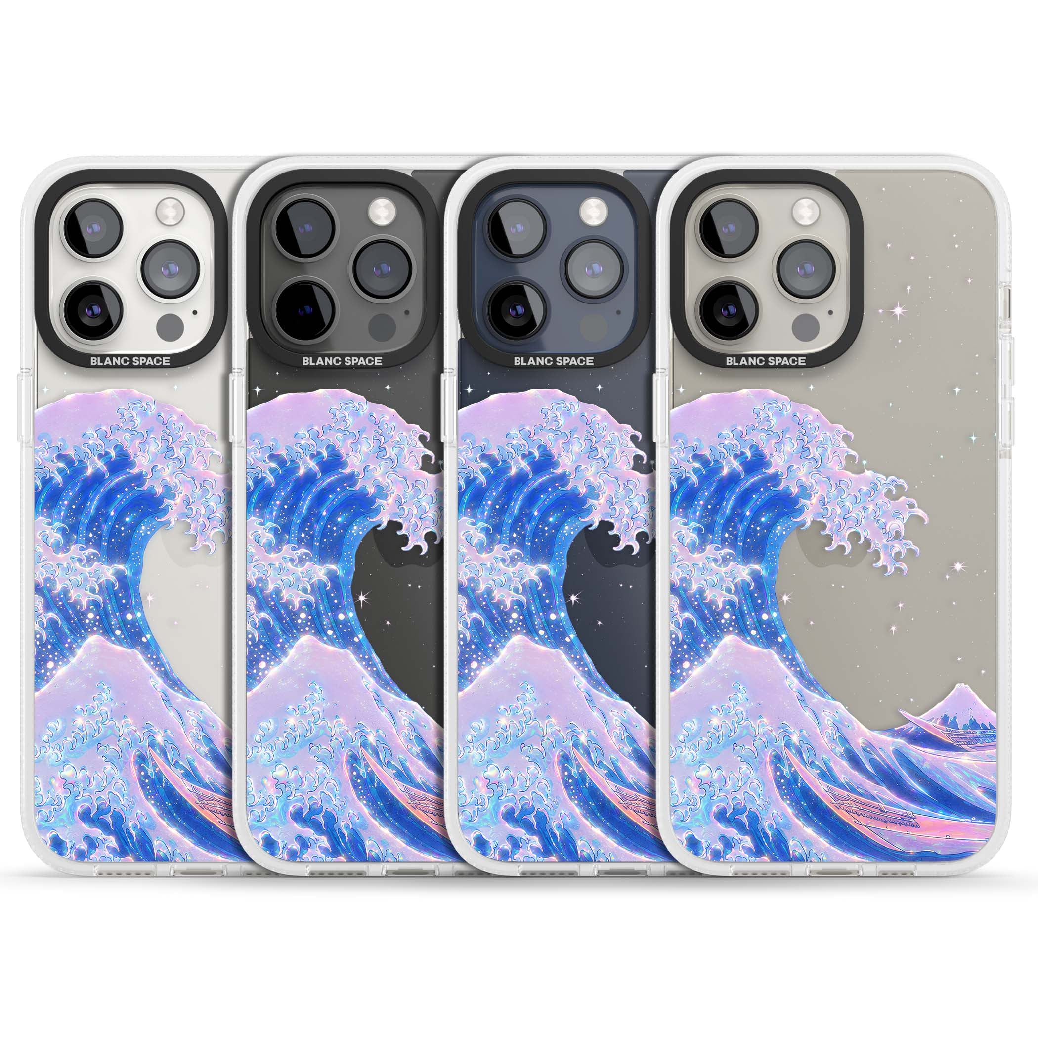 The Great Wave In Opal japanese iPhone case | Clear Case Impact Air case for iPhone 15 Pro, iPhone 15 Pro Max