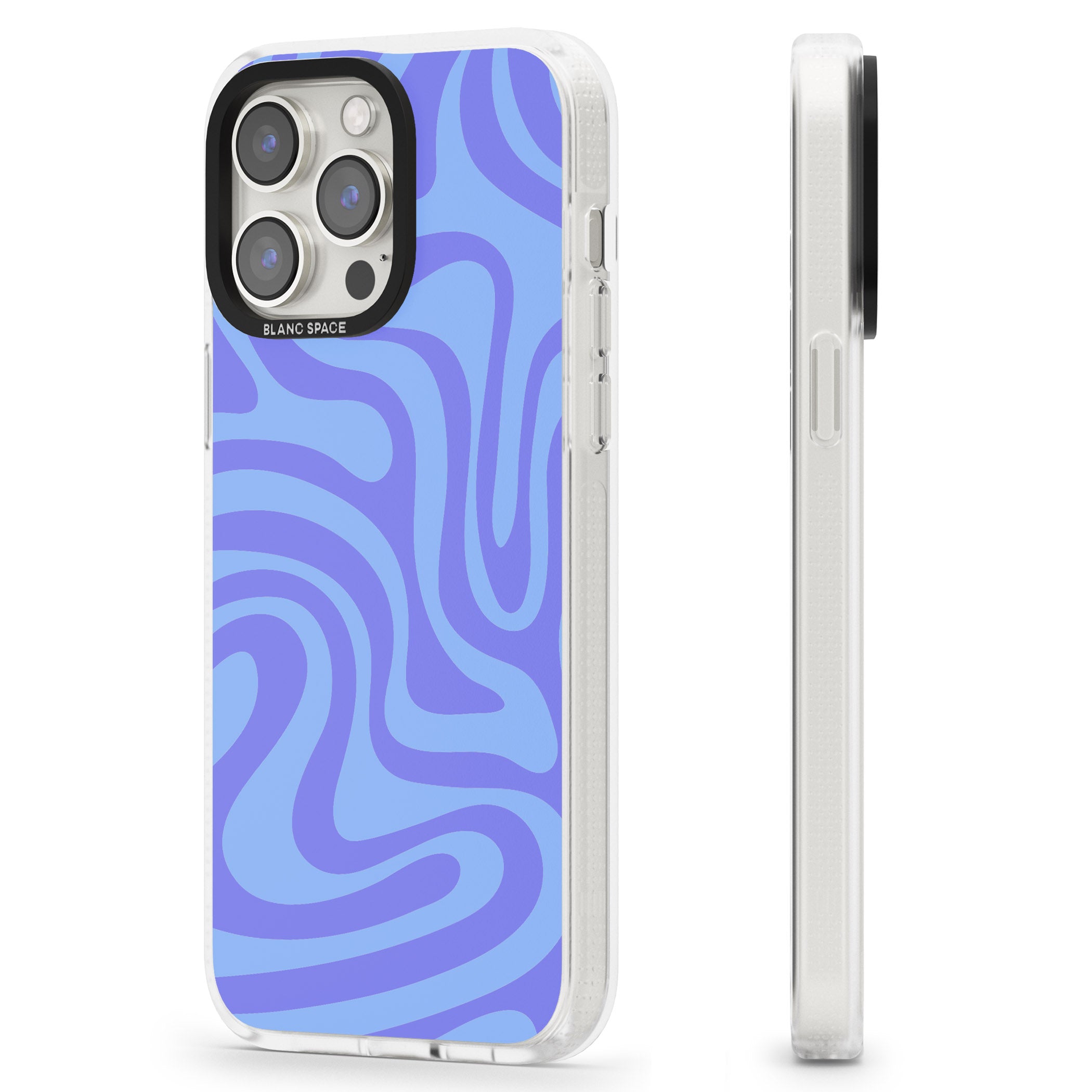 Tranquil Waves iPhone 15 Pro Max / 15 Pro / 14 Pro Max / 14 Pro / 13 Pro Clear Case Impact Air - Blanc Space