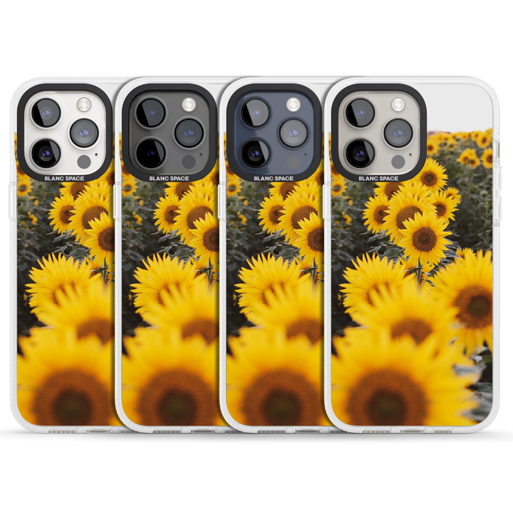 Sunflower Field Photograph iPhone 15 Pro Max / 15 Pro / 14 Pro Max / 14 Pro / 13 Pro Clear Case Impact Air - Blanc Space