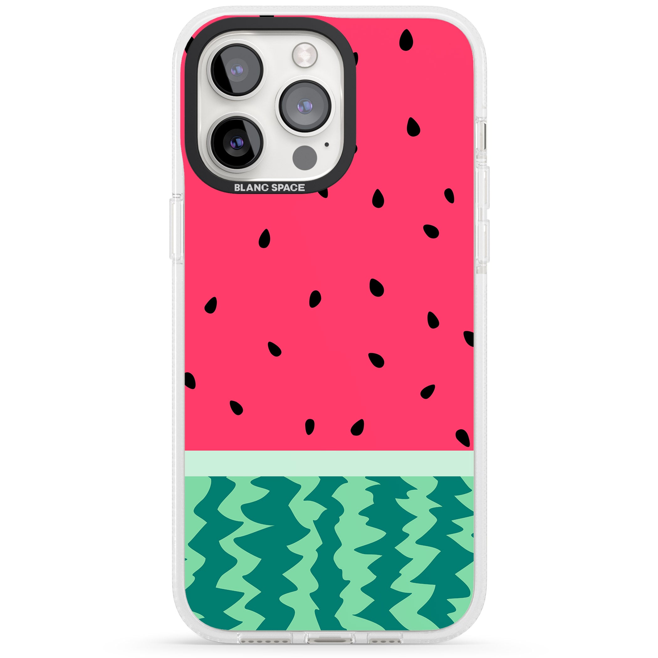 Full Watermelon Print iPhone 15 Pro Max / 15 Pro / 14 Pro Max / 14 Pro / 13 Pro Clear Case Impact Air - Blanc Space