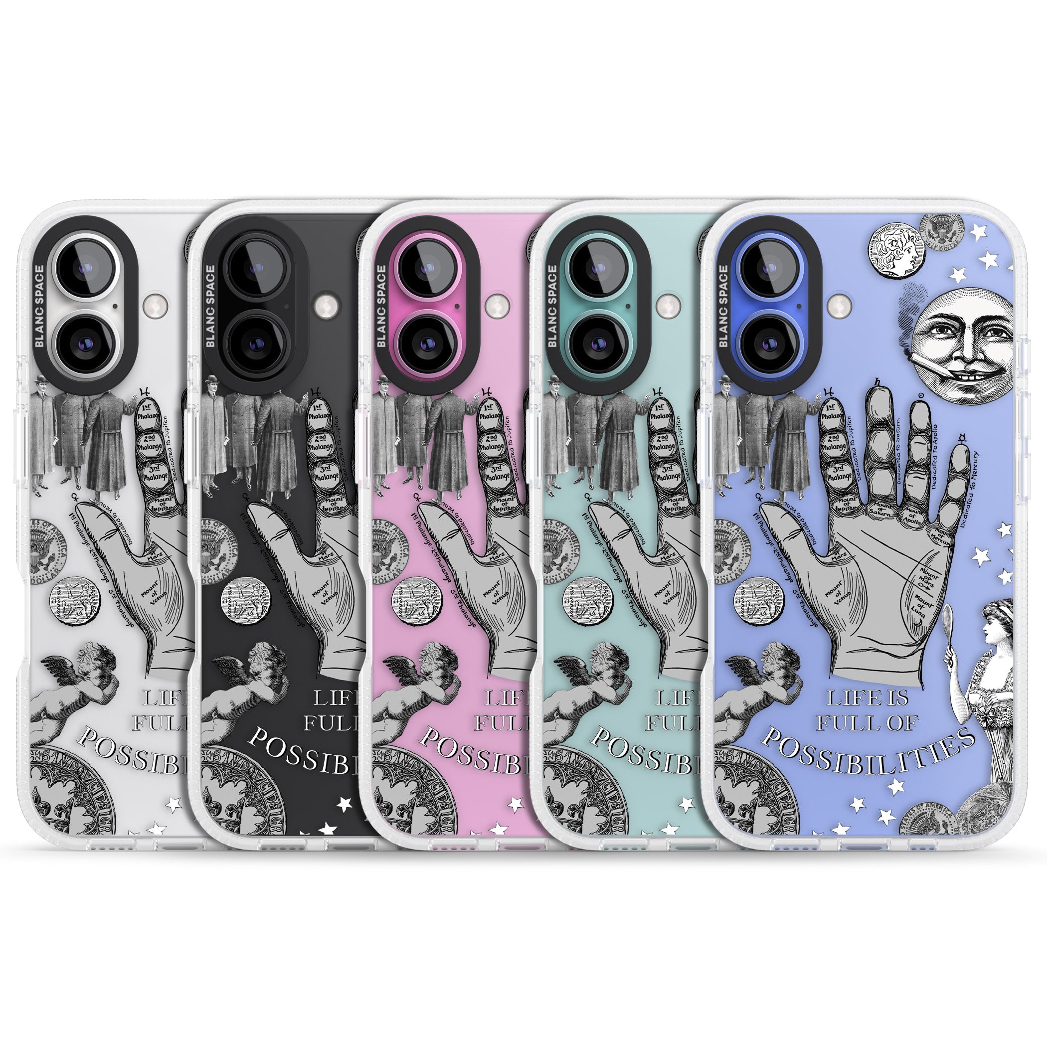 Life is Full of Possibilities iPhone 16 / 16 Plus Clear Case Impact Air - Blanc Space