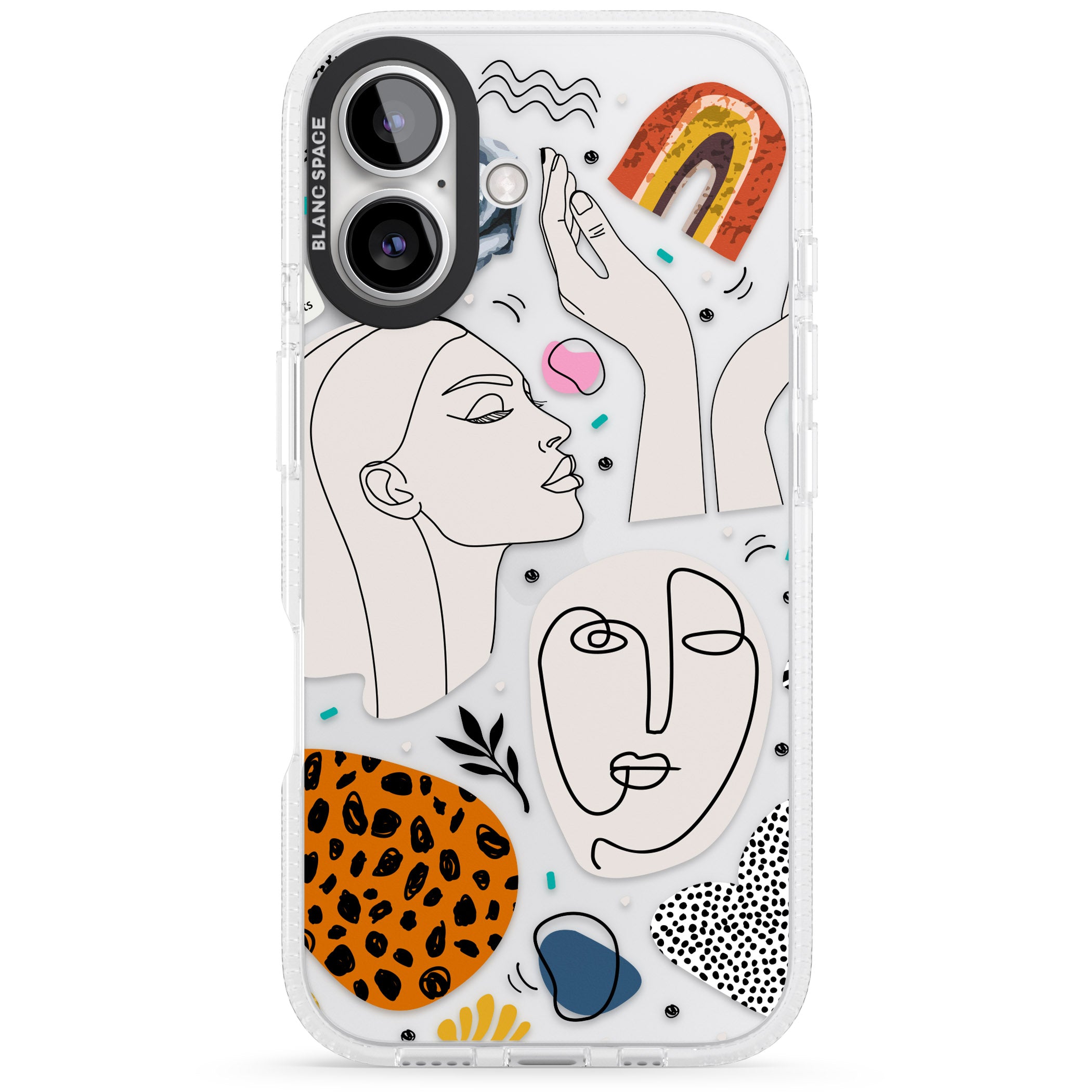 The Scrapbook Freak iPhone 16 / 16 Plus Clear Case Impact Air - Blanc Space