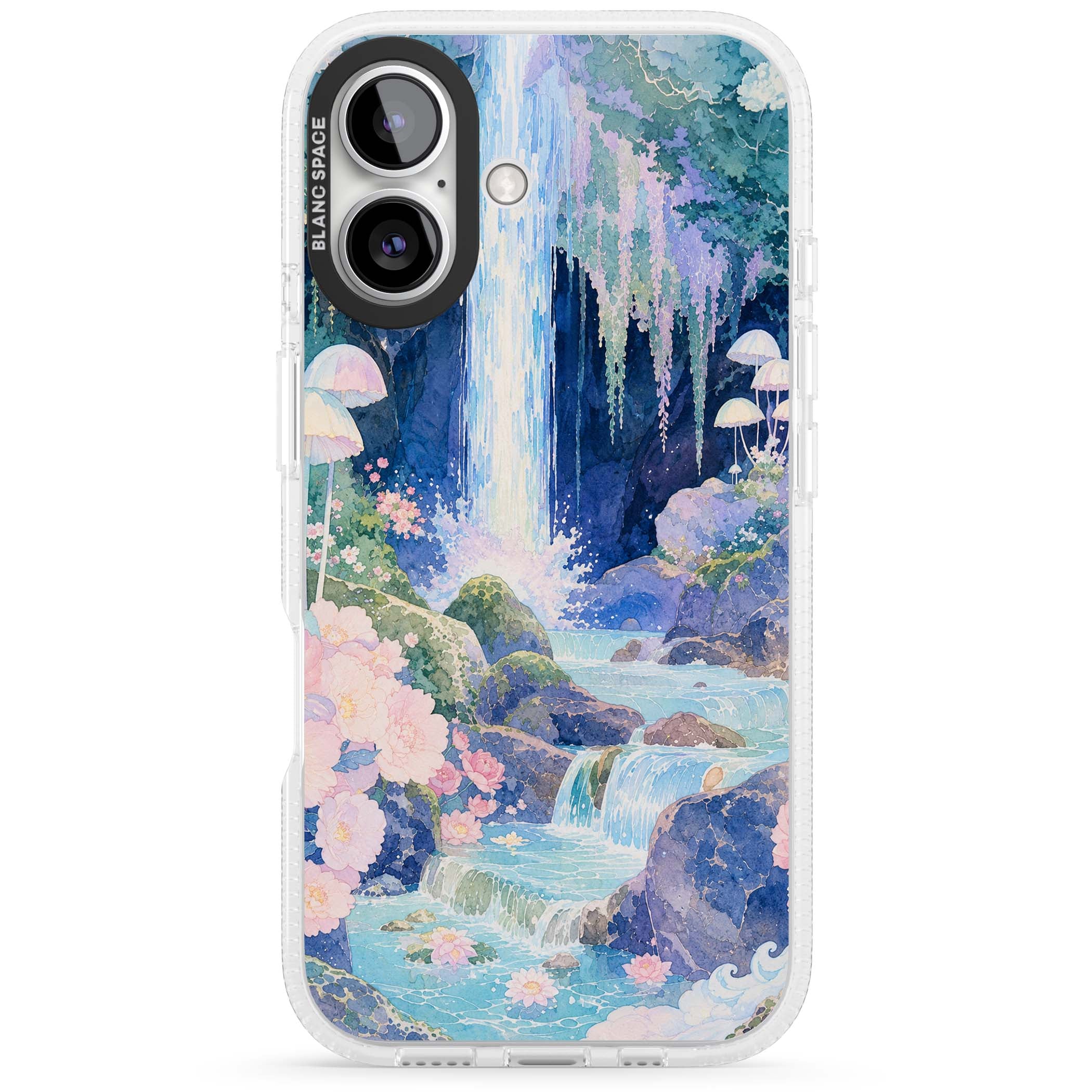 Mystic Waterfall art iPhone case | Clear Case Impact Air case for iPhone 16, iPhone 16 Plus