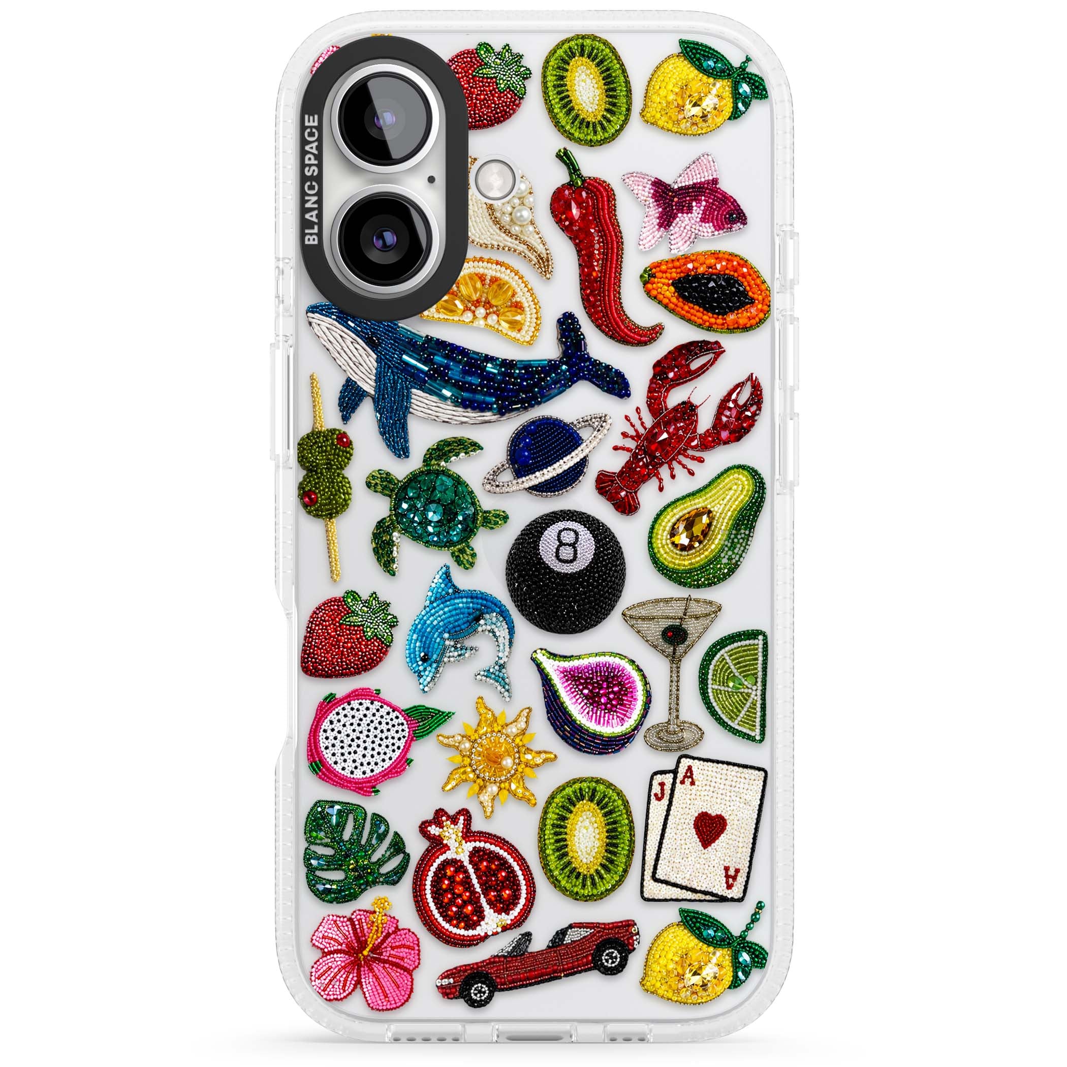 Beaded Mix cute iPhone case | Clear Case Impact Air case for iPhone 16, iPhone 16 Plus