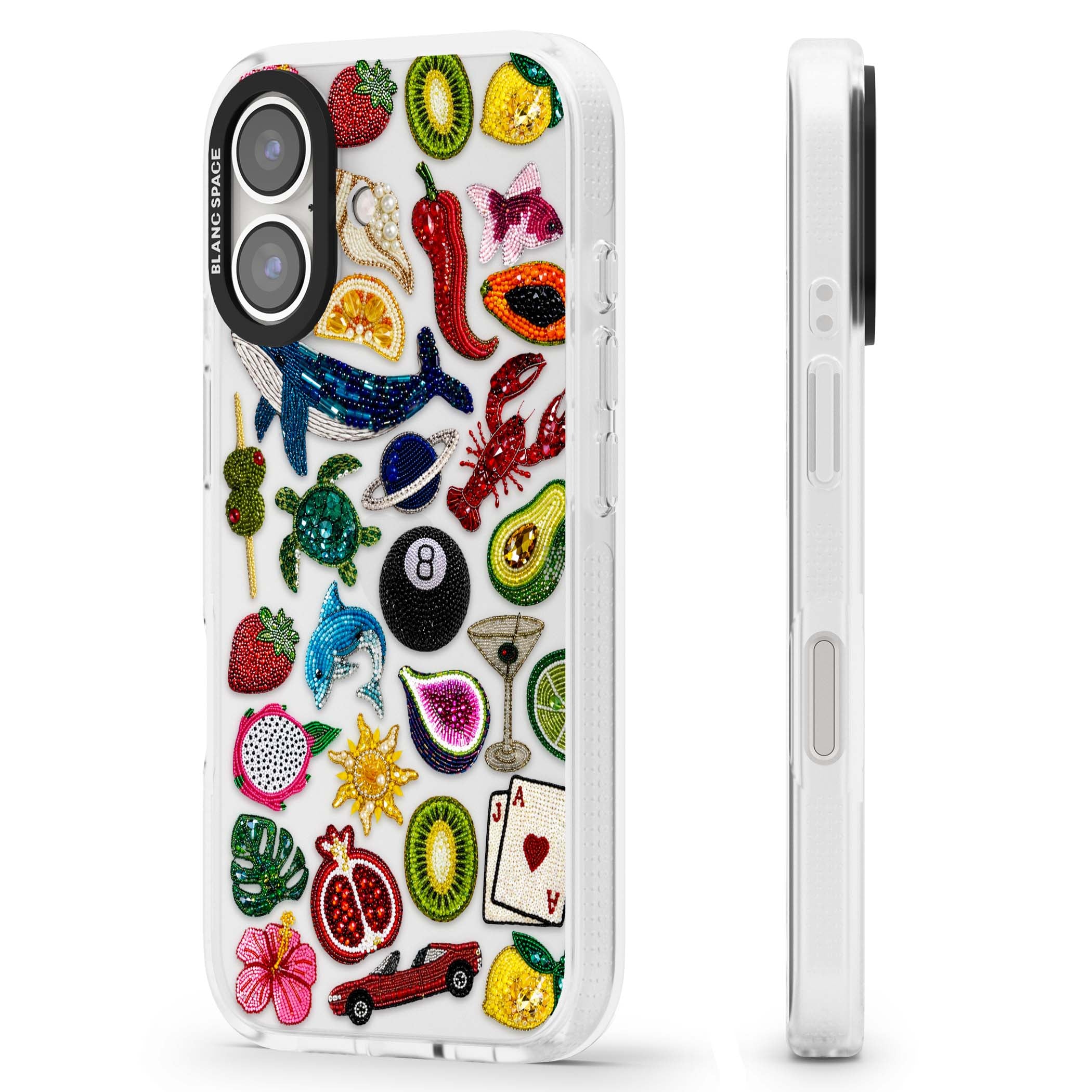 Beaded Mix cute iPhone case | Clear Case Impact Air case for iPhone 16, iPhone 16 Plus