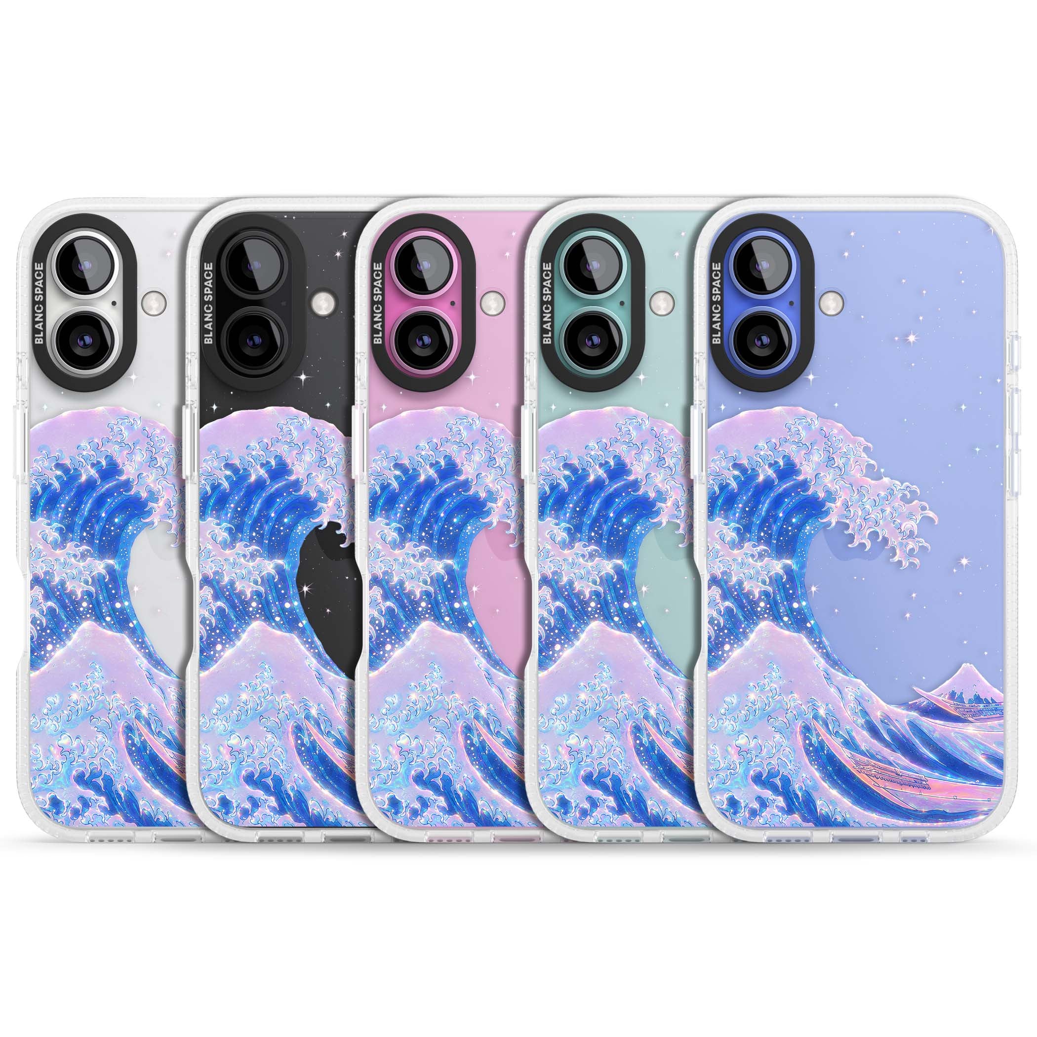 The Great Wave In Opal japanese iPhone case | Clear Case Impact Air case for iPhone 16, iPhone 16 Plus