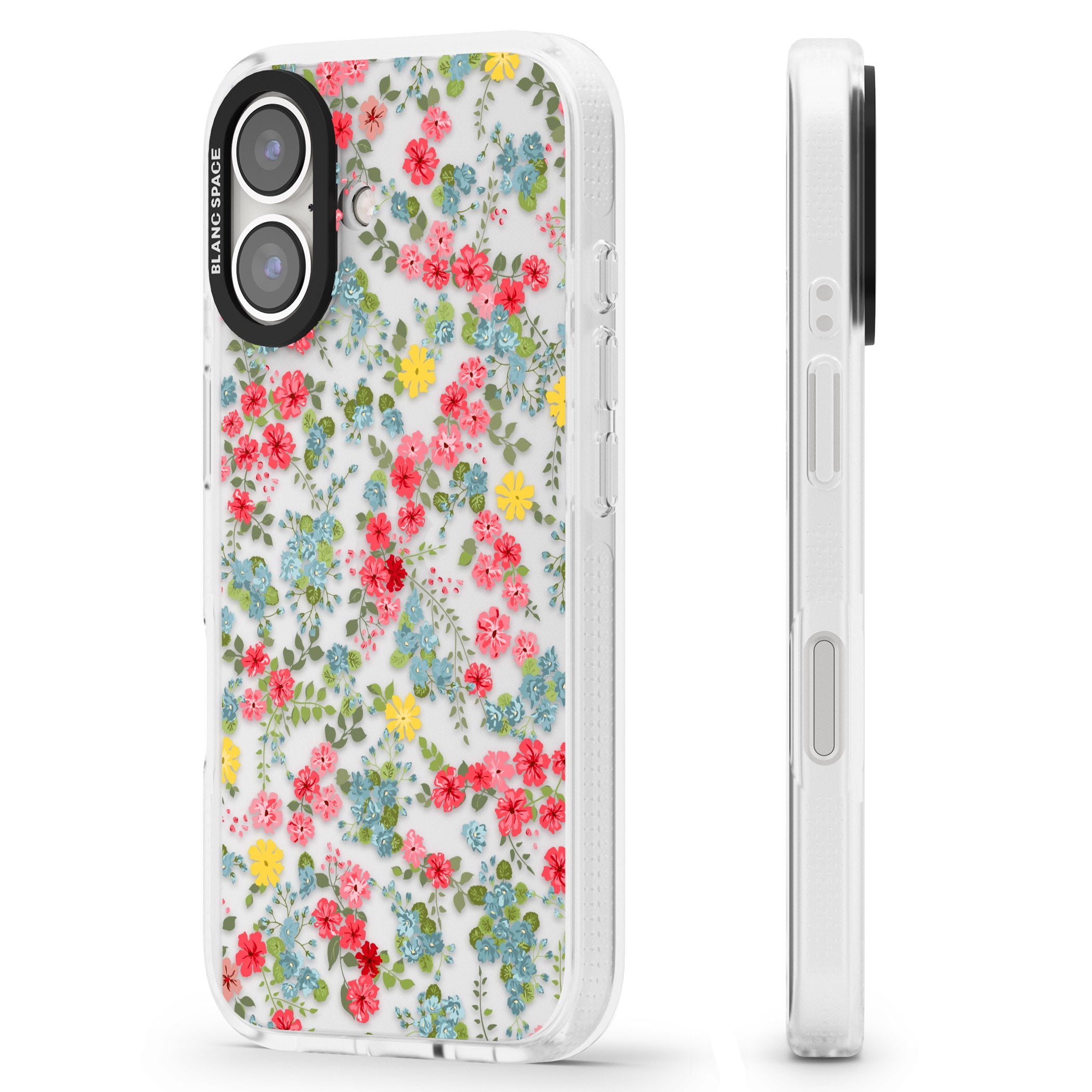 Sanremo Meadow iPhone 16 / 16 Plus Clear Case Impact Air - Blanc Space