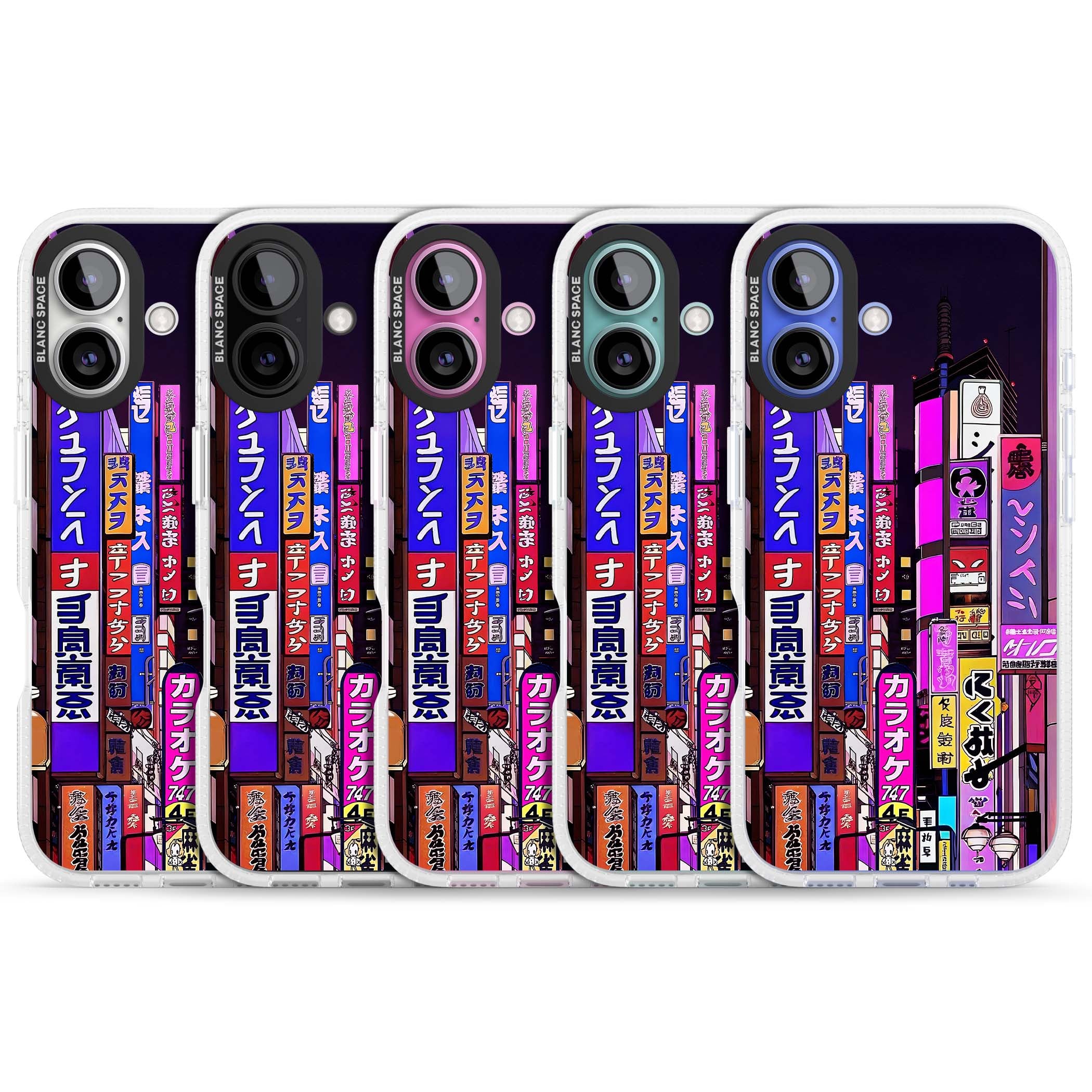 NEON NIGHT anime iPhone case | Clear Case Impact Air case for iPhone 16, iPhone 16 Plus