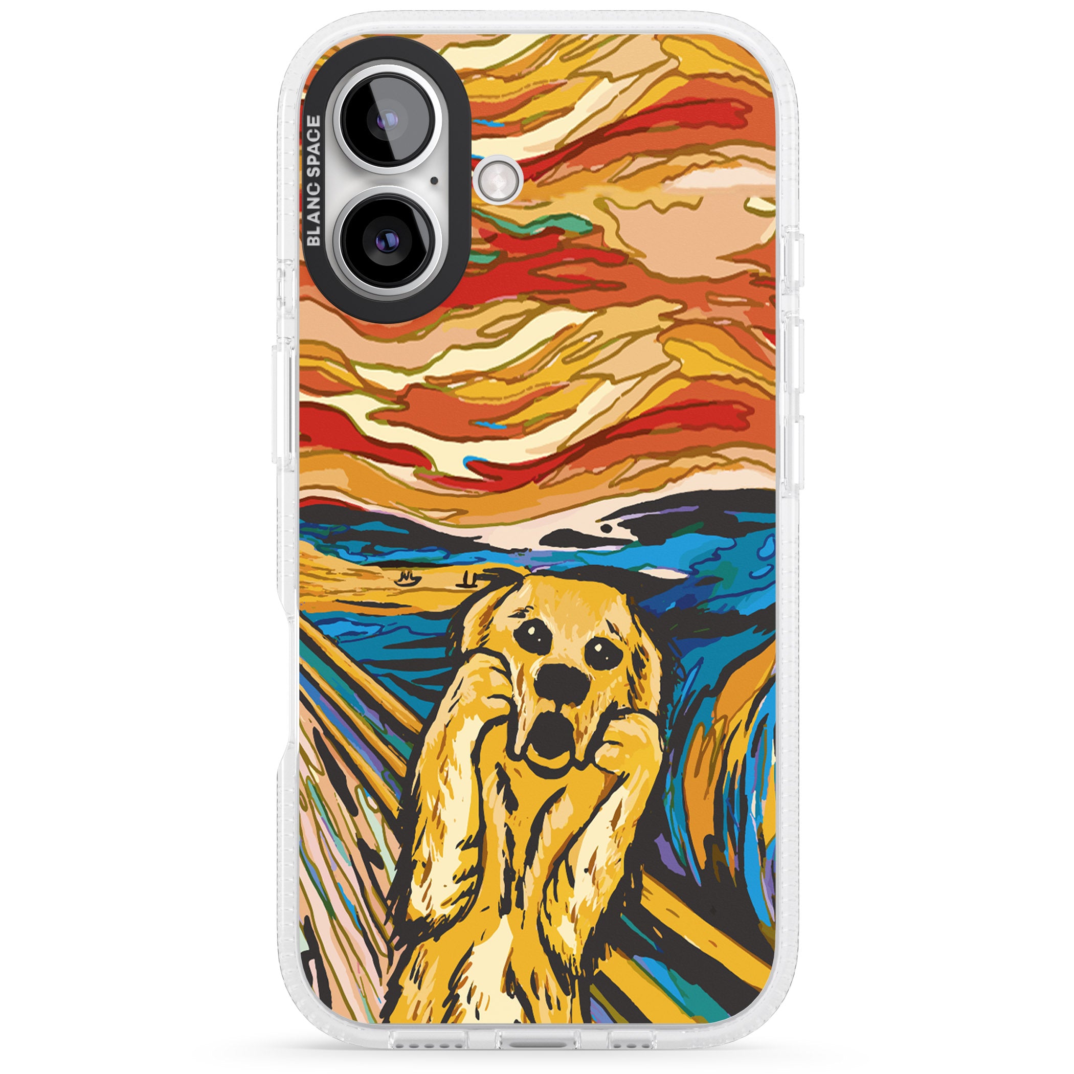 The Bark iPhone 16 / 16 Plus Clear Case Impact Air - Blanc Space