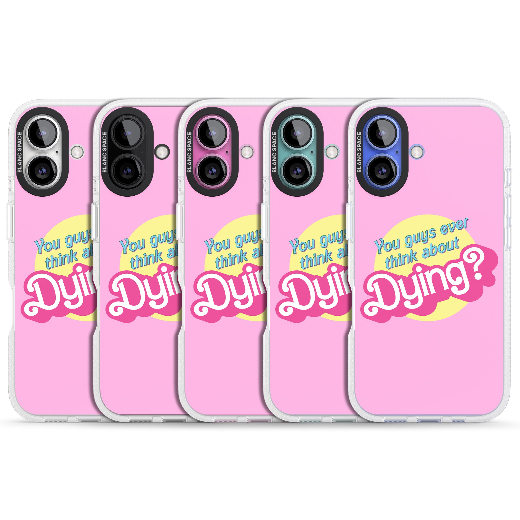 Ever Think About Dying? iPhone 16 / 16 Plus Clear Case Impact Air - Blanc Space
