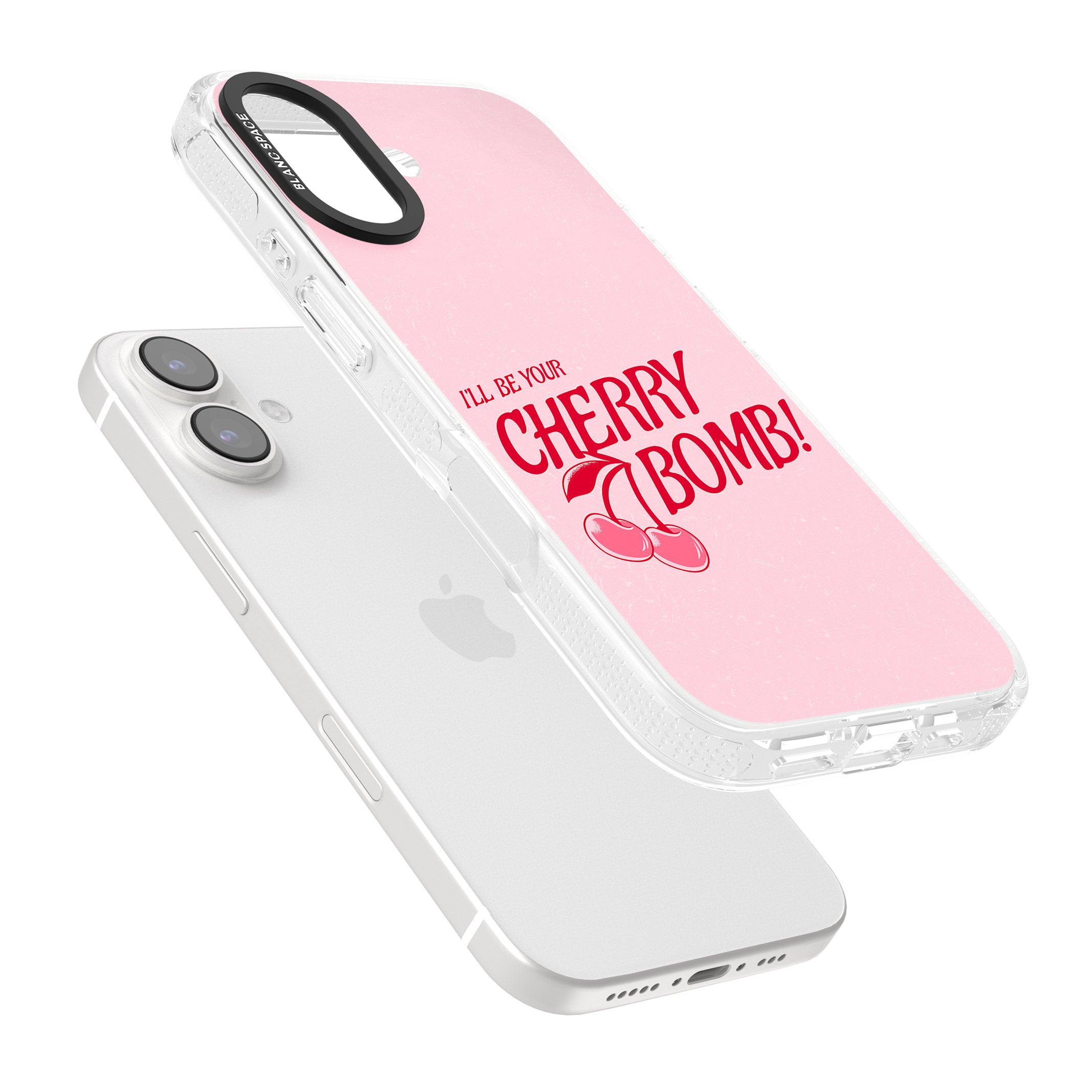 Your Cherry Bomb iPhone 16 / 16 Plus Clear Case Impact Air - Blanc Space