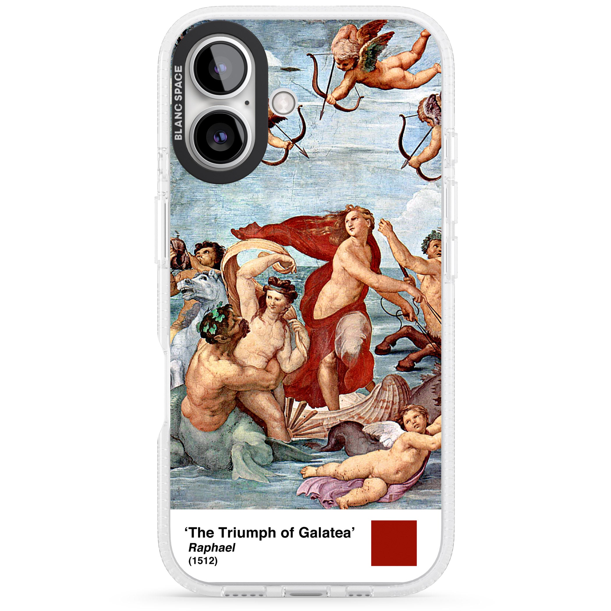 The Triumph of Galatea iPhone 16 / 16 Plus Clear Case Impact Air - Blanc Space