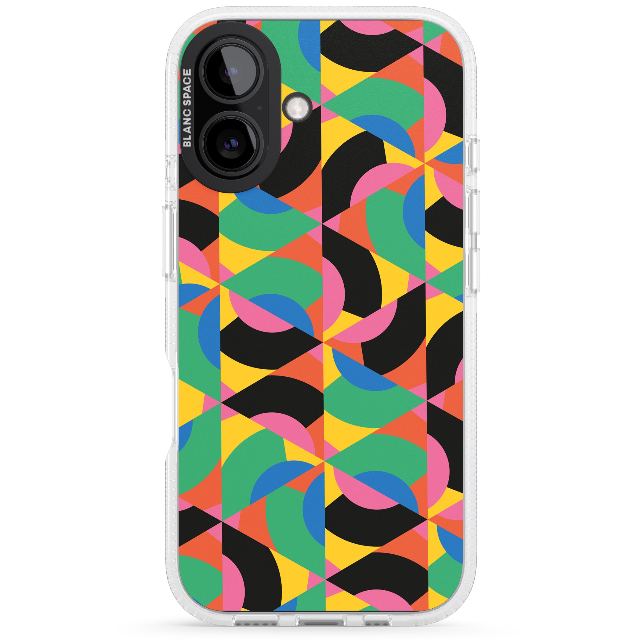 Abstract Carnival iPhone 16 / 16 Plus Clear Case Impact Air - Blanc Space