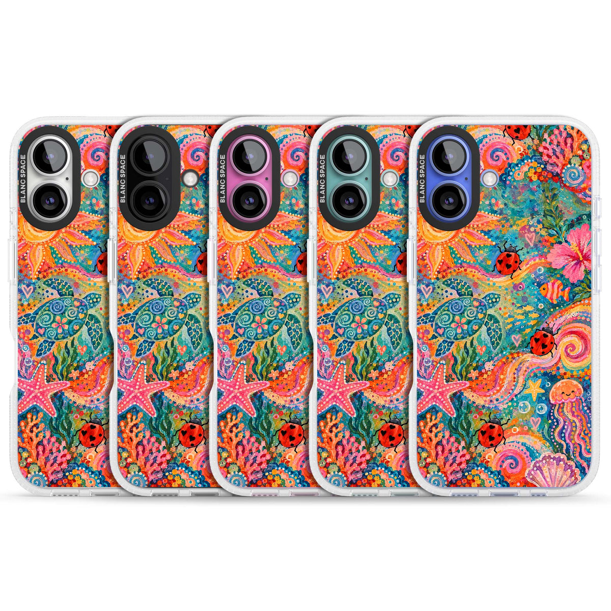 Coral Whimsy for her iPhone case | Clear Case Impact Air case for iPhone 16, iPhone 16 Plus