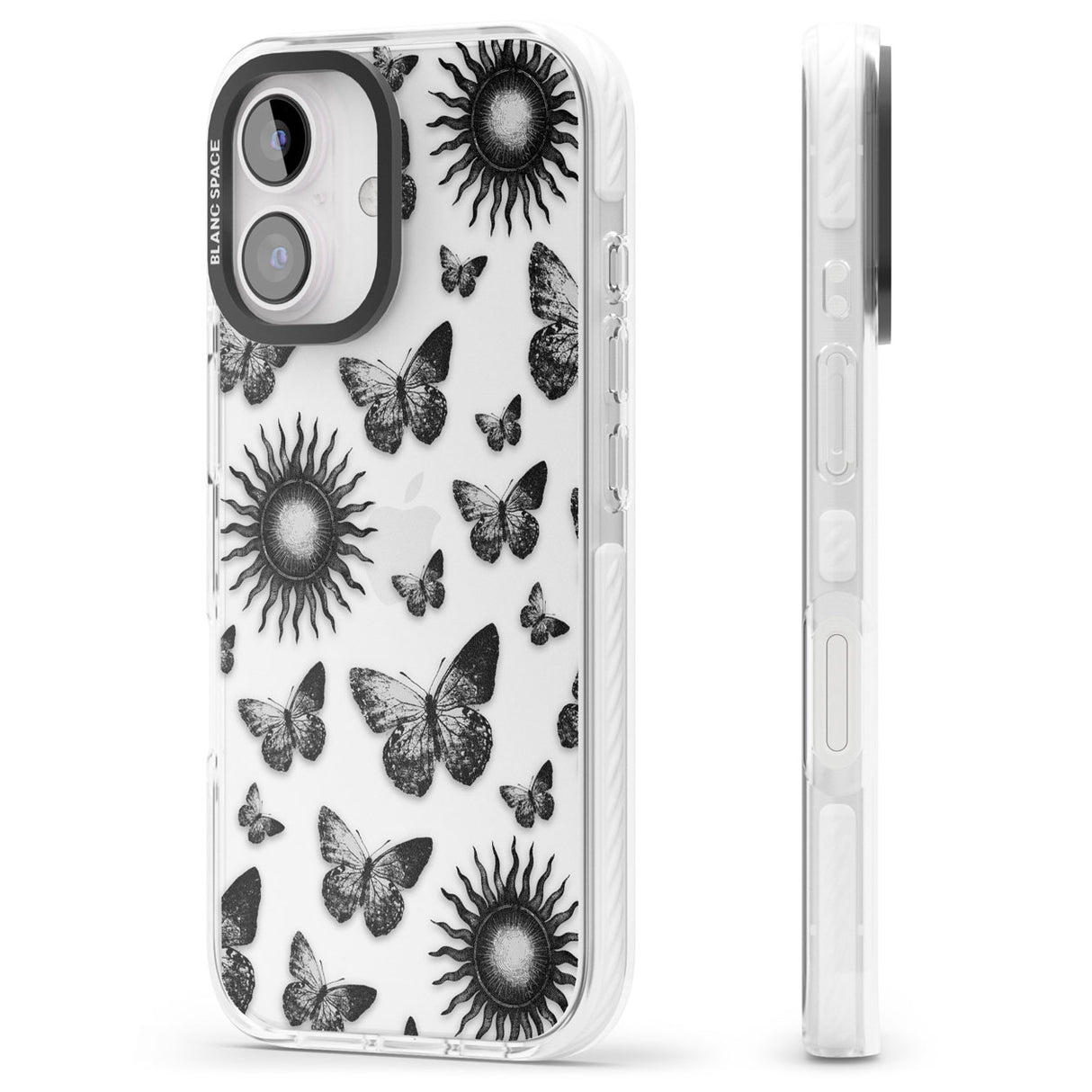 Butterflies & Suns Impact Phone Case for iPhone 16, iPhone 16 Plus