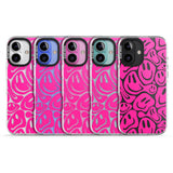 iPhone 16 Pro Max Pink Acid Faces Black Impact Phone Case