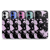 iPhone 16 Pro Max Pink & Black Acid Wash Tie-Dye Black Impact Phone Case