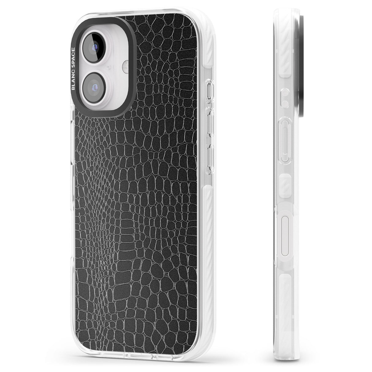 iPhone 16 Pro Max Black Snakeskin Black Impact Phone Case