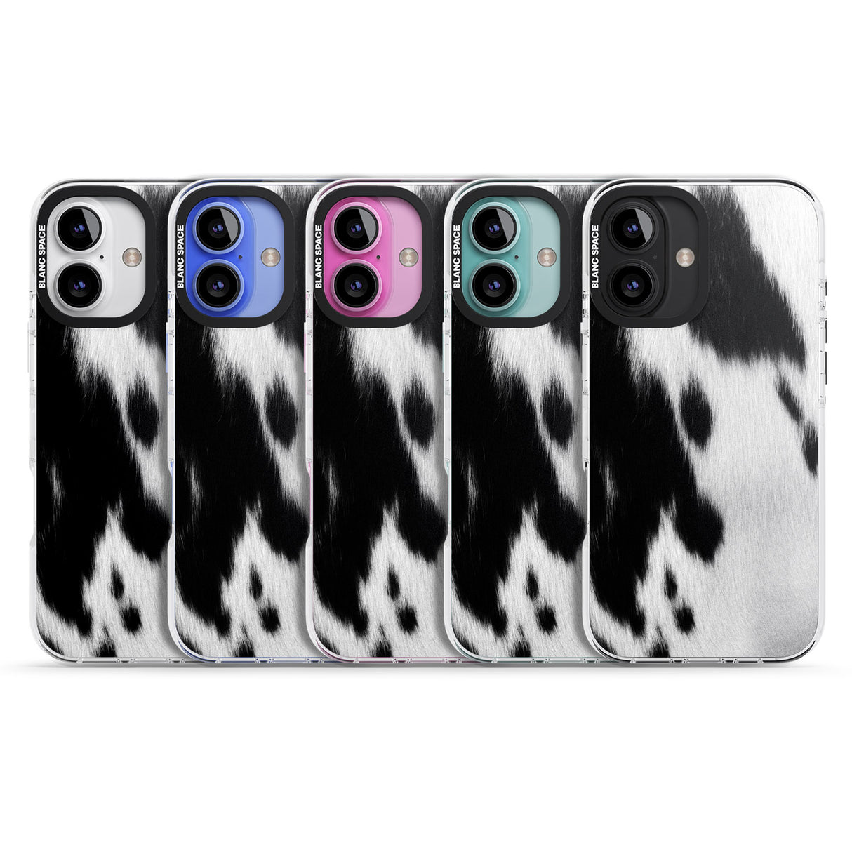 iPhone 16 Pro Max Designer Fashion Cowhide Black Impact Phone Case