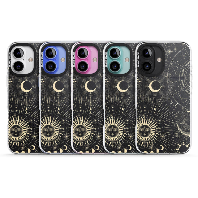 iPhone 16 Pro Max Sun & Symbols Astrological Black Impact Phone Case