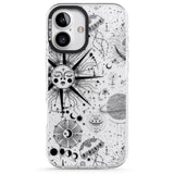 iPhone 16 Pro Max Large Sun Vintage Astrological Black Impact Phone Case