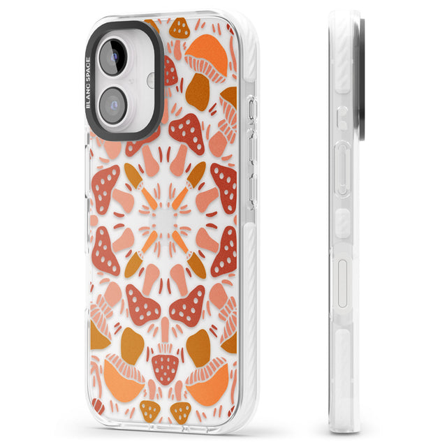 Mushroom Medley Impact Phone Case for iPhone 16, iPhone 16 Plus