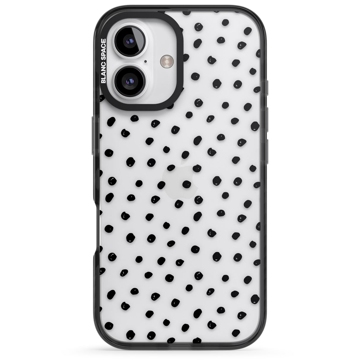 iPhone 16 Pro Max Messy Black Dot Pattern Black Impact Phone Case