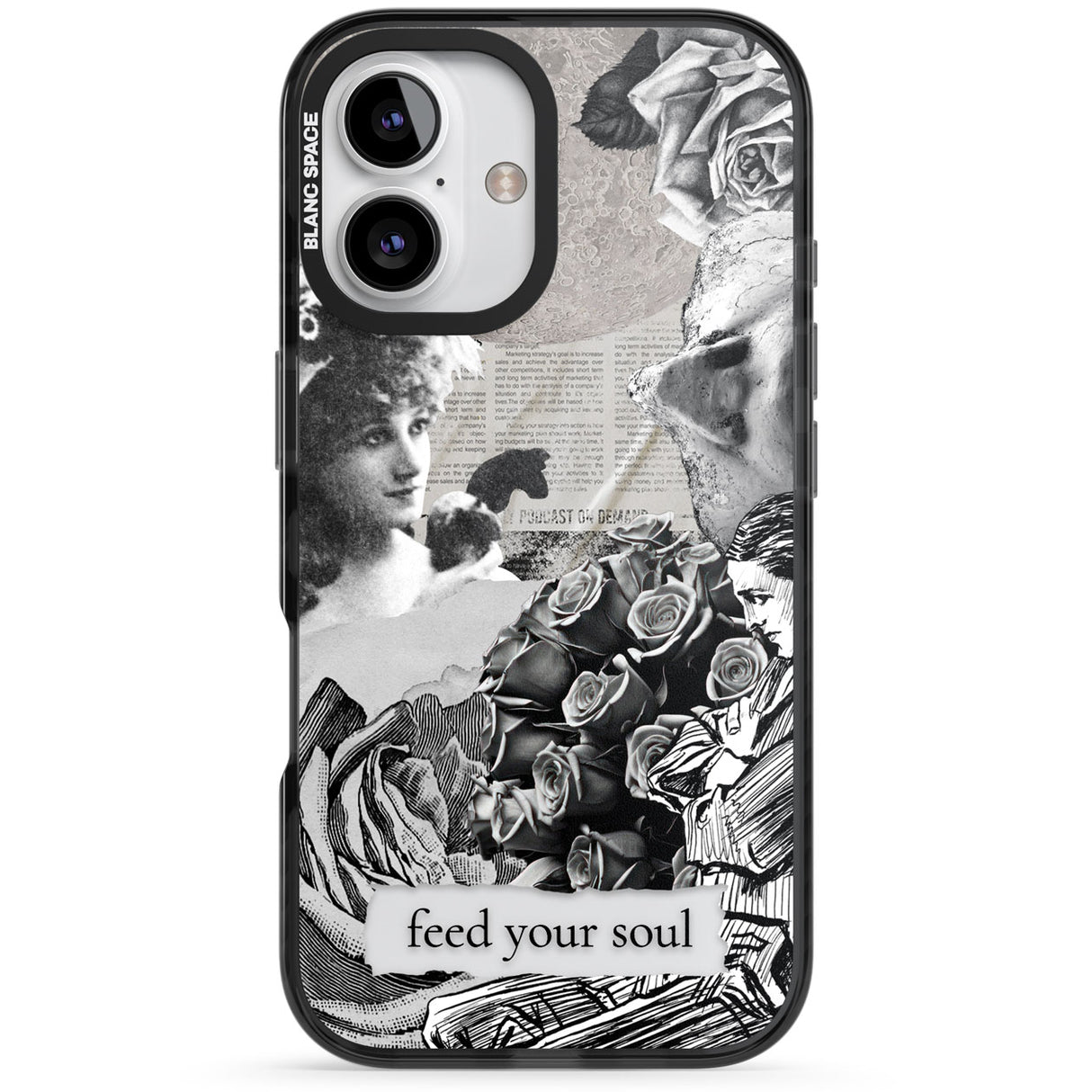 Feed Your Soul Black Impact Phone Case for iPhone 16, iPhone 16 Plus