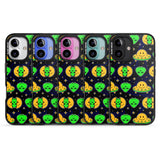 iPhone 16 Pro Max Alien Head Pattern Black Impact Phone Case