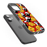 iPhone 16 Pro Max Yin Yang Acid Face Black Impact Phone Case