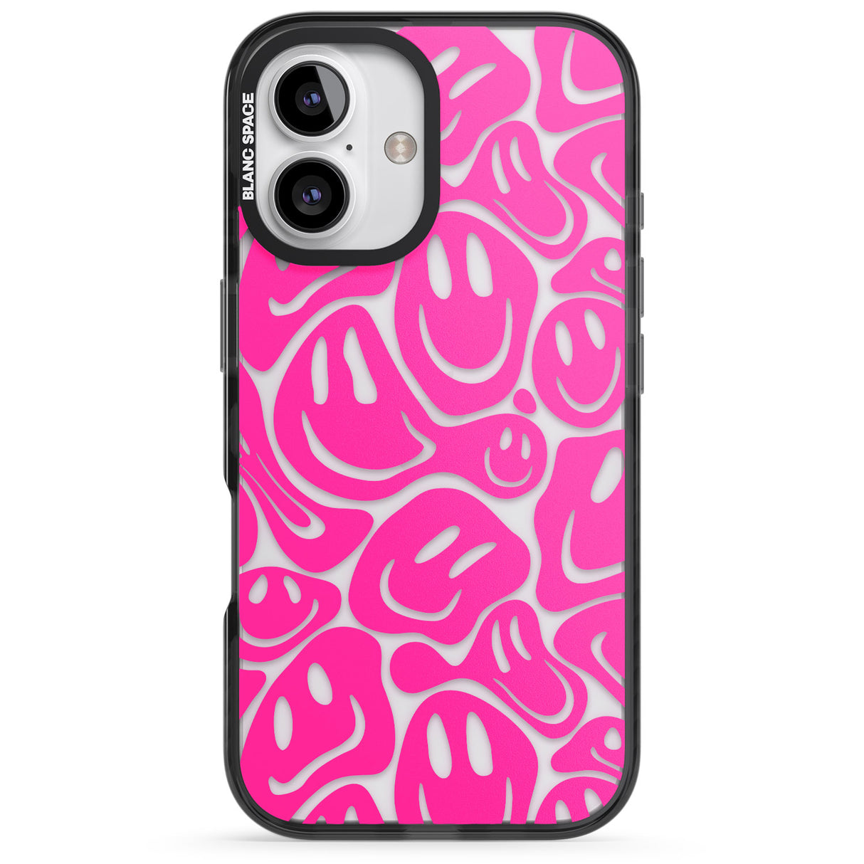 iPhone 16 Pro Max Pink Acid Faces Black Impact Phone Case