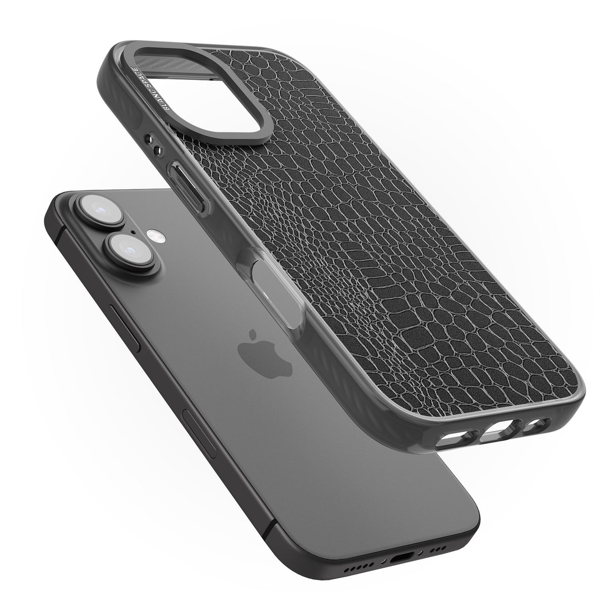 iPhone 16 Pro Max Black Snakeskin Black Impact Phone Case