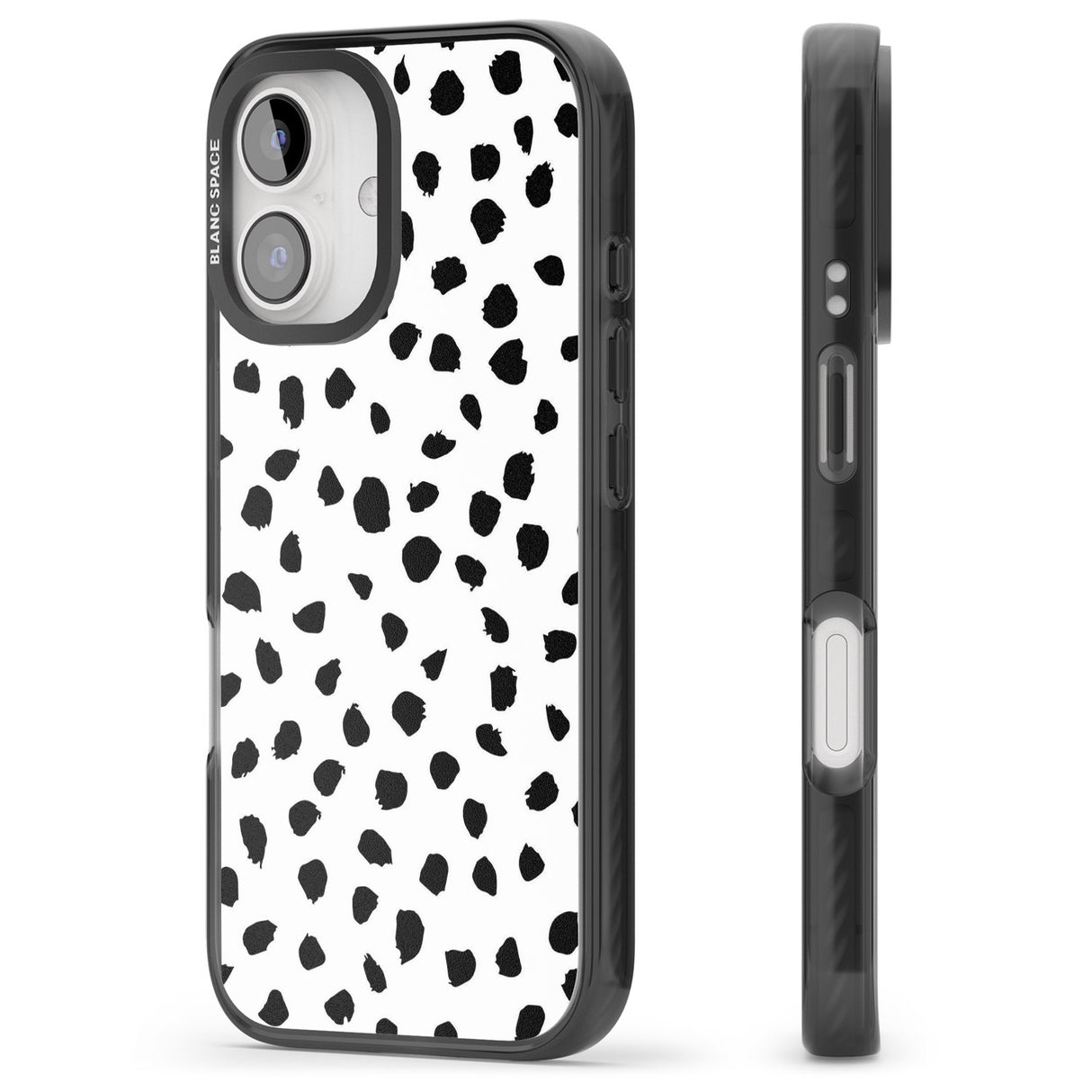 iPhone 16 Pro Max Dalmatian Print Black Impact Phone Case