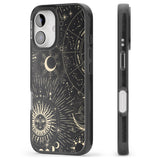 iPhone 16 Pro Max Sun & Symbols Astrological Black Impact Phone Case