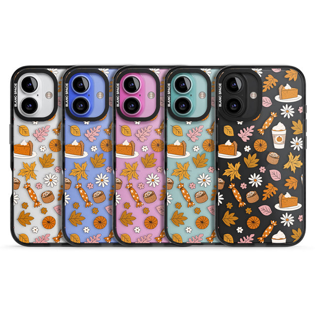 Pumpkin Spice Black Impact Phone Case for iPhone 16, iPhone 16 Plus