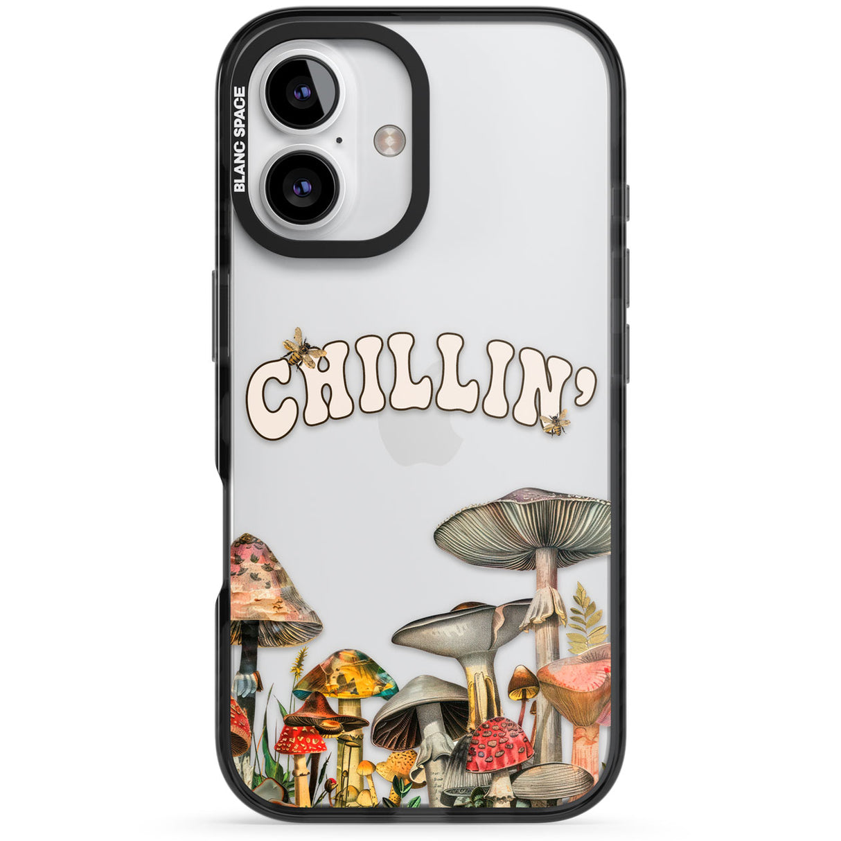 Chillin' Black Impact Phone Case for iPhone 16, iPhone 16 Plus