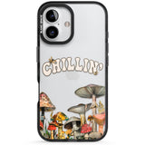 Chillin' Black Impact Phone Case for iPhone 16, iPhone 16 Plus