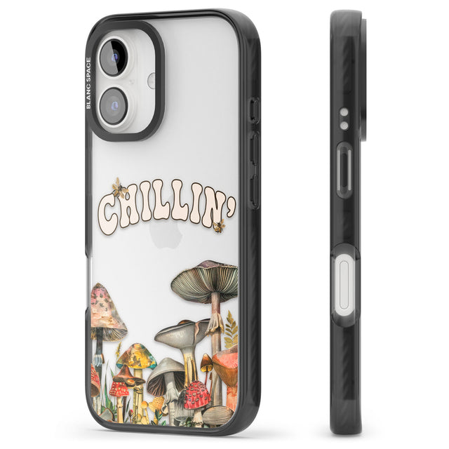 Chillin' Black Impact Phone Case for iPhone 16, iPhone 16 Plus