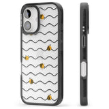 iPhone 16 Pro Max Sweet as Honey Patterns: Bees & Stripes (Clear) Black Impact Phone Case