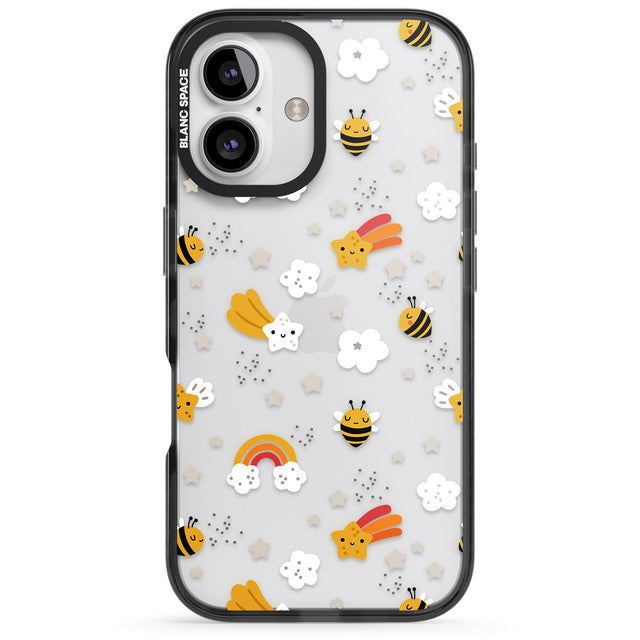 iPhone 16 Pro Max Busy Bee Black Impact Phone Case