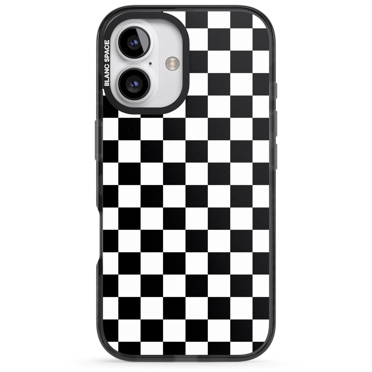 iPhone 16 Pro Max Black Checkered Black Impact Phone Case