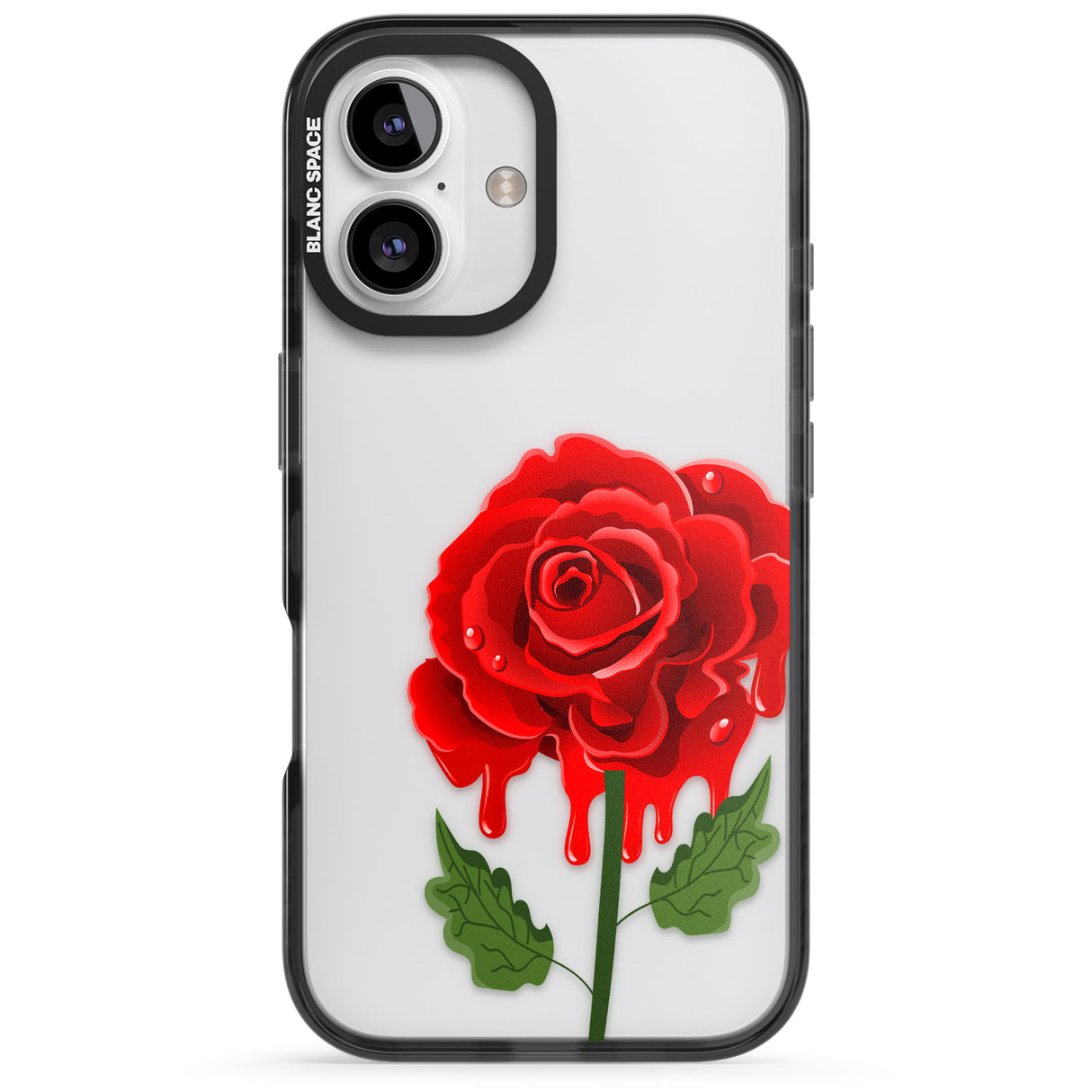 iPhone 16 Melting Rose Clear Impact Phone Case